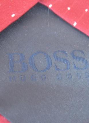 Брендова шовкова чоловіча краватка класика hugo boss, італія5 фото