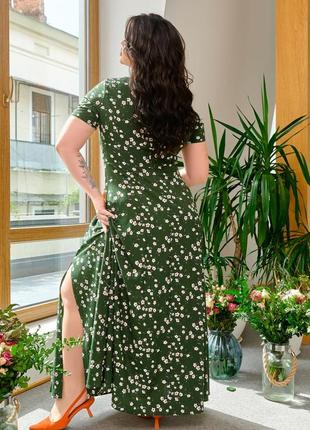 Красивое длинное платье в пол, макси платье в цветочный принт3 фото