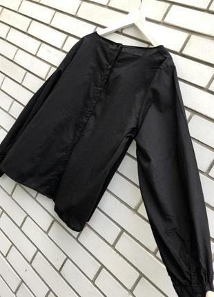 Чорна блуза, сорочка, вишиванка бохо, етно, великий розмір батал,бавовна h&m5 фото