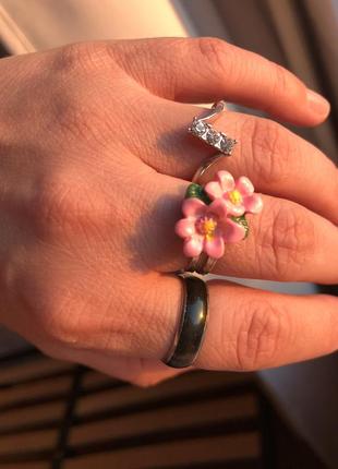 Кольцо с принтом rock цветок