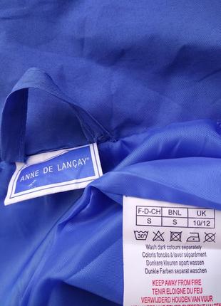 Голубая куртка anne de lancay /l/лавандовая ветровка с капюшоном плащ парка тренч6 фото
