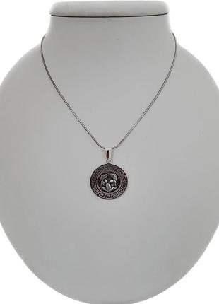 Серебряный знак зодиака "близюки" 925 проба черненый