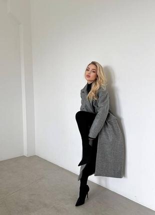 Идеальное женское пальто оверсайз, цвет: серый, черный, беж, размер: 42-44, 46-489 фото