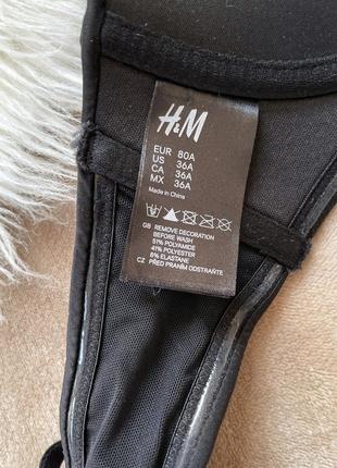 Женский гладкий черный лиф бюстгальтер h&m8 фото