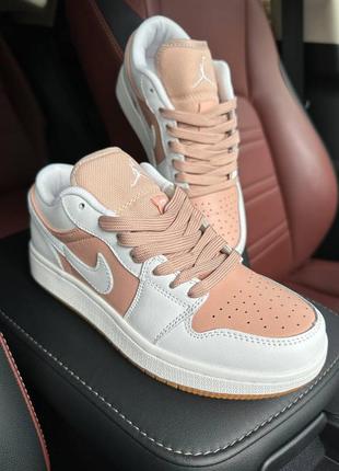 Кроссовки jordan low tan white