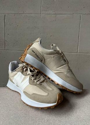 Кроссовки nb 327 yellow beige