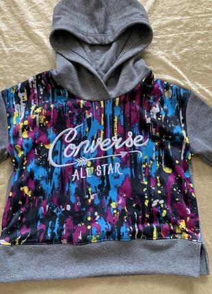 Тепла яскрава толстовка худі converse на 8-10 років