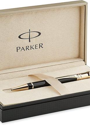 Кулькова ручка parker duofold black with gold-plated trim, ballpoint pen (s0690500)