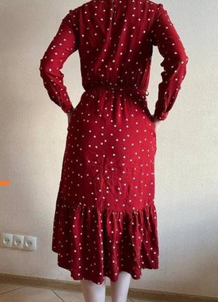 Романтичное длинное платье в горох бренд shein