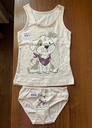 Новый хлопковый комплект белья donella для девочки, размер 2/3