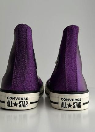 Converse  кожаные кеды высокие натуральная кожа8 фото