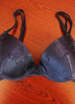 Синій бюстик з мереживами 80в