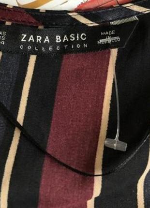 Трендова  блуза на запах принт смужка полоска zara7 фото