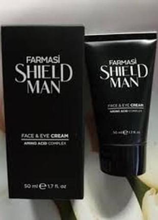 Мужской крем для лица и области вокруг глаз farmasi shield man, 50мл