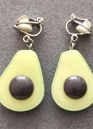 Шарики серьги имиджеви авокадо
