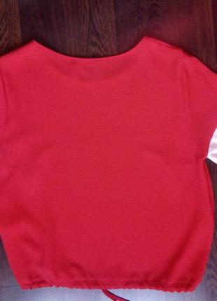 Универсальная блуза красного цвета бренд atmosphere, размер м.7 фото
