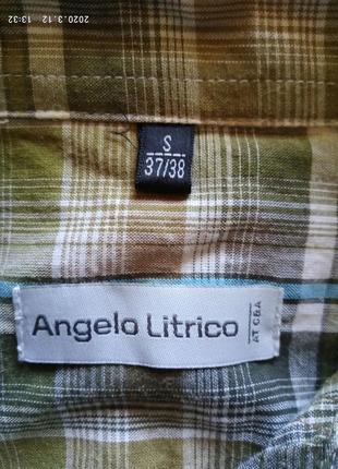 (725)отличная мужская рубашка angela litrico by c&a/ размер s