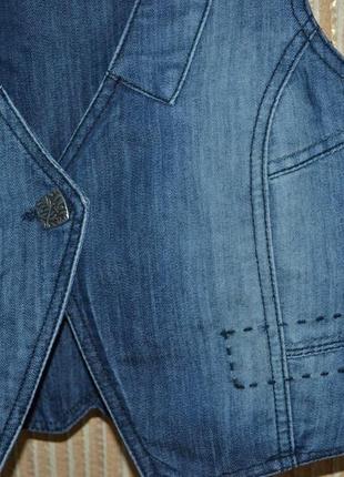 Xl/42/14 джинсовая жилетка. etam летняя жилетка.3 фото