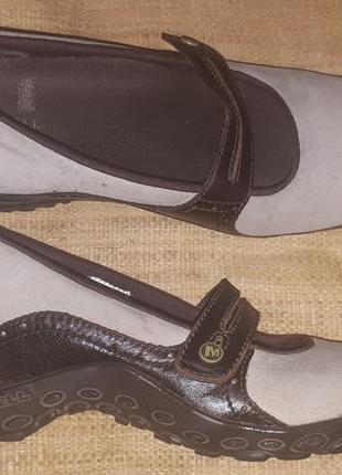40.5-27 см замша туфлі на широку merrell