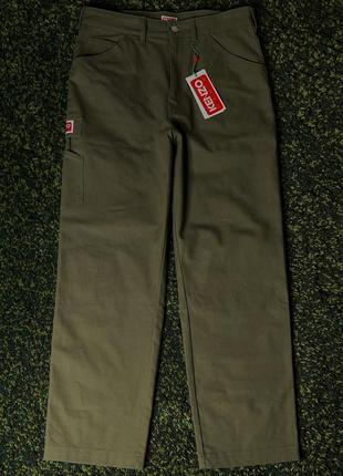 Штаны kenzo carpenter pants dark khaki (new) | original