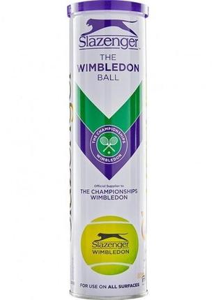 Мячи для большого тенниса slazenger wimbledon ultra-vis + hydroguard 4b 745053-13