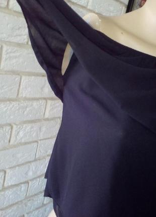 Актуальный шифоновый топ, блузка  с открытыми плечами5 фото