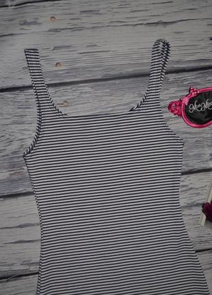 26/s фирменное платье резинка мидди в полоску летний морской сарафан зара zara8 фото