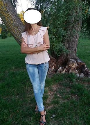 Джинсы расшитые 6