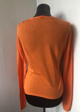 Легкий кардиган кофта, коттон, оранжевый цвет,6 фото