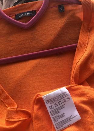 Легкий кардиган кофта, коттон, оранжевый цвет,9 фото