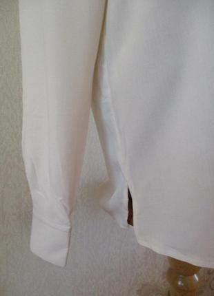 Блуза/сорочка айворі/кремова/віскоза/базова/з вишивкою/m-l5 фото