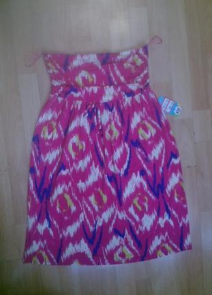 Фирменное трикотажное платье без бретелек