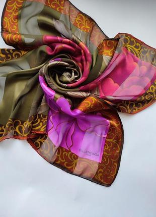 Шелковый платок balenciaga paris1 фото