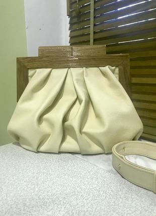 Дизайнерская кожаная сумка клатч