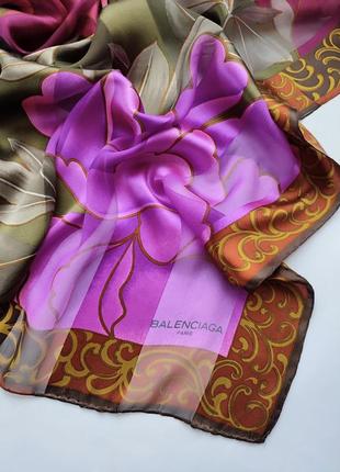 Шелковый платок balenciaga paris8 фото