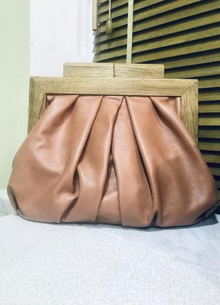 Дизайнерская кожаная сумка клатч6 фото