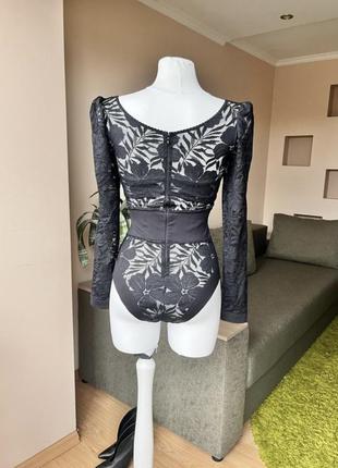 Боді  agent provocateur audrey black bodysuit ap2 medium4 фото