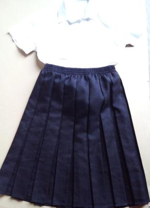 Школьная юбка+блузка