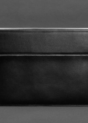 Чехол-конверт кожаный на магнитах для macbook 13'' черный