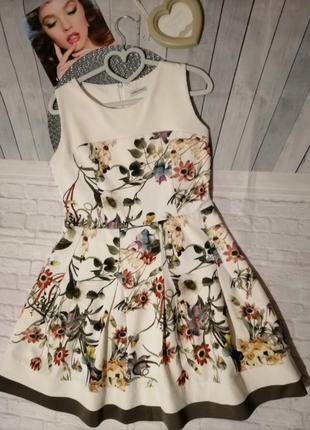 Платье пышная юбка италия цветочный принт