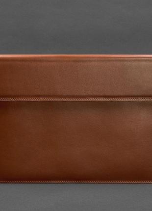Чехол-конверт кожаный на магнитах для macbook 13'' светло-коричневый