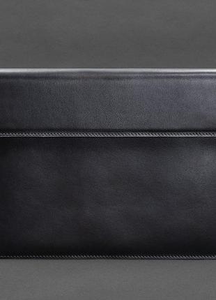 Чехол-конверт кожаный на магнитах для macbook 13'' темно-синий