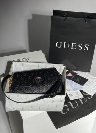 Женская сумка guess cordelia flap shoulder bag black