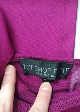 Яркое мини платье topshop petite цвета маджента5 фото