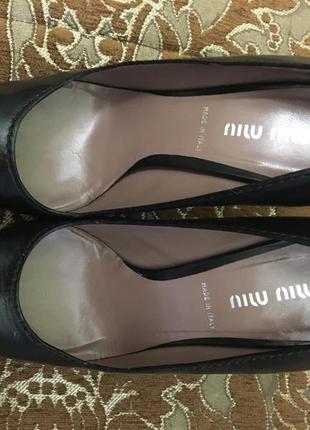 Туфли из натуральной кожи miu miu2 фото