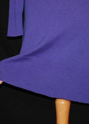 Платье гольф гольфом  шерстяное фиолетовая миди по фигуре в обтяжку в обтягивающее.5 фото