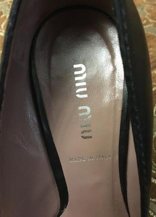 Туфли из натуральной кожи miu miu5 фото