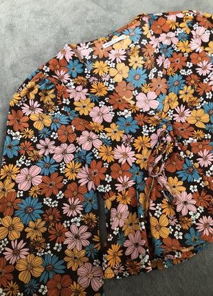 Укороченная блуза цветочный принт house5 фото