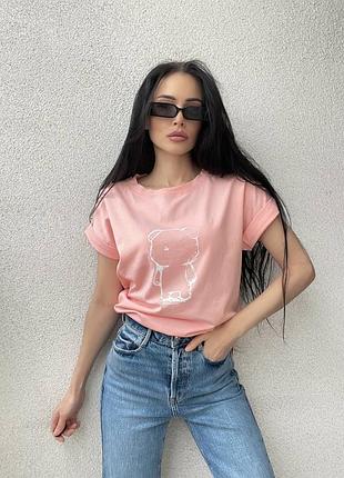 Модная женская футболка летняя «медведик»