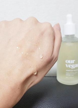 Успокаивающая сыворотка с увлажняющим эффектом manyo our vegan heartleaf 98 cica serum 100 мл